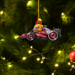 MOCKUP_2 Sided Plastic Custom shaped ornament Original (1) HAM F1 LH44 Christmas Acrylic Ornament | Ferrari Fan Gift