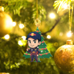 MOCKUP_2 Sided Plastic Custom shaped ornament Original (10) Sergio Perez ''CHECO'' Christmas Acrylic Ornament