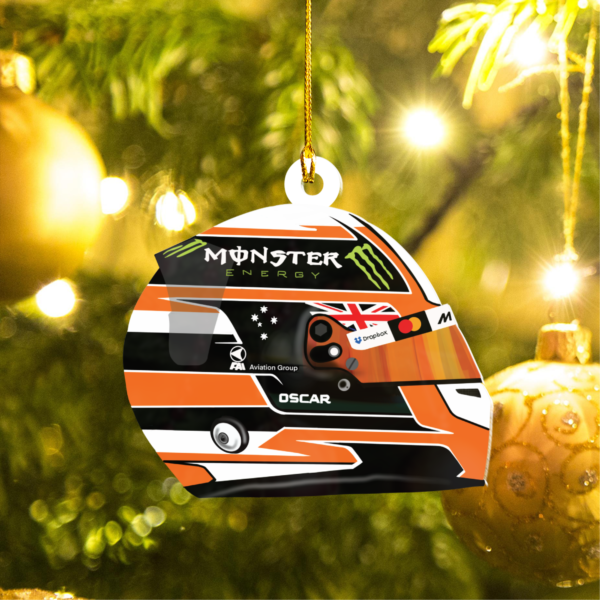 MOCKUP_2 Sided Plastic Custom shaped ornament Original (2) Oscar Piastri F1 OP81 Christmas Acrylic Ornament | McLaren Fan Gift