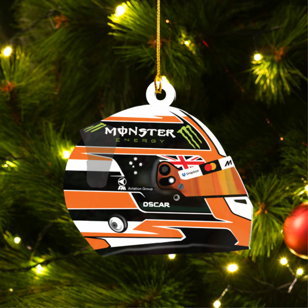 MOCKUP_2 Sided Plastic Custom shaped ornament Original (3) Oscar Piastri F1 OP81 Christmas Acrylic Ornament | McLaren Fan Gift