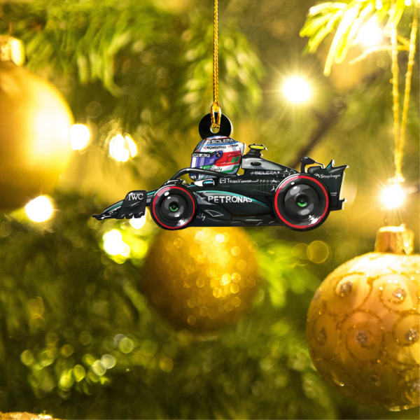 MOCKUP_2 Sided Plastic Custom shaped ornament Original Kimi Antonelli F1 KA12 Christmas Acrylic Ornament | Mercedes Fan Gift