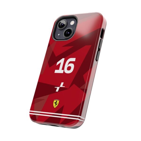 Side, iPhone 13 Mini (1) Charles Leclerc F1 Las Vegas GP 2025 Racing livery Inspired Tough Phone Case