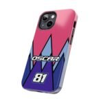Side, iPhone 13 Mini Oscar Piastri F1 Las Vegas GP 2025 Helmet inspired Phone Case