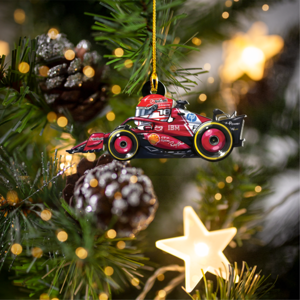 c1 Charles Leclerc F1 CL16 Christmas Acrylic Ornament | Ferrari Fan Gift