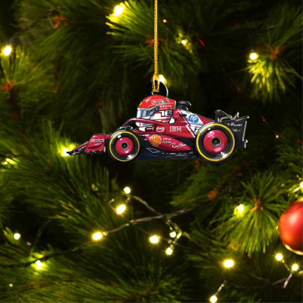 c3 Charles Leclerc F1 CL16 Christmas Acrylic Ornament | Ferrari Fan Gift