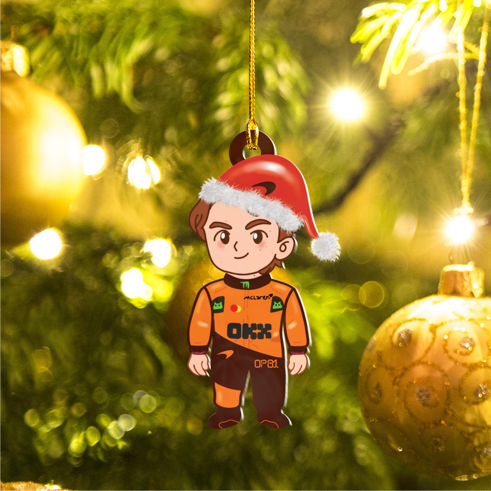 d Oscar Piastri F1 Christmas Decoration Acrylic Ornaments