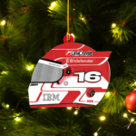 kkk Charles Leclerc F1 CL16 Christmas Acrylic Ornament | Ferrari Fan Gift