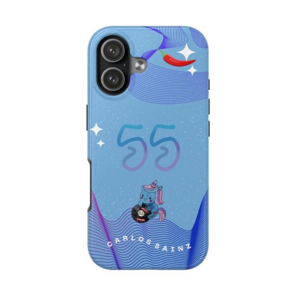 Front, iPhone 17 (2) Carlos Sainz F1 Yas Marina GP 2025 helmet Inspired Phone Case