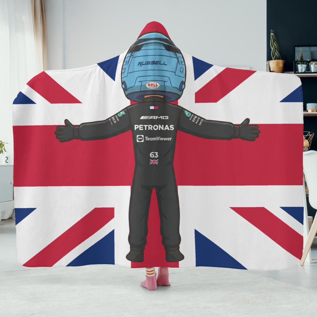 George Russell Racing Hoodie Blanket