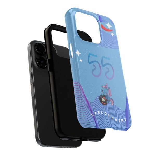 iPhone 15 Pro (2) Carlos Sainz F1 Yas Marina GP 2025 helmet Inspired Phone Case