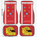 Lewis Hamilton Ferrari car mats inspired by 2026 race suit design