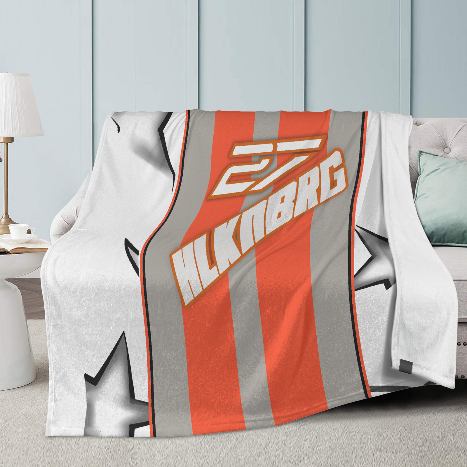 7ba7a9c2d6514d7aab41b043708e42b8 Hulkenberg throw blanket inspired by Nico Hülkenberg 2026 F1 helmet