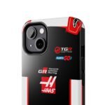 Close-up (15) Esteban Ocon 2026 Haas F1 Race Suit Inspired Phone Case