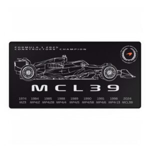 McLaren 2025 Constructors Championship desk mat with MCL39 car