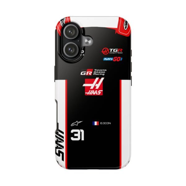 Front (37) Esteban Ocon 2026 Haas F1 Race Suit Inspired Phone Case