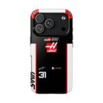 Front (39) Esteban Ocon 2026 Haas F1 Race Suit Inspired Phone Case