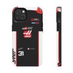 Front and Side (9) Esteban Ocon 2026 Haas F1 Race Suit Inspired Phone Case