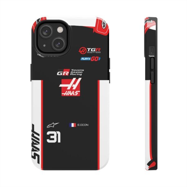 Front and Side (9) Esteban Ocon 2026 Haas F1 Race Suit Inspired Phone Case