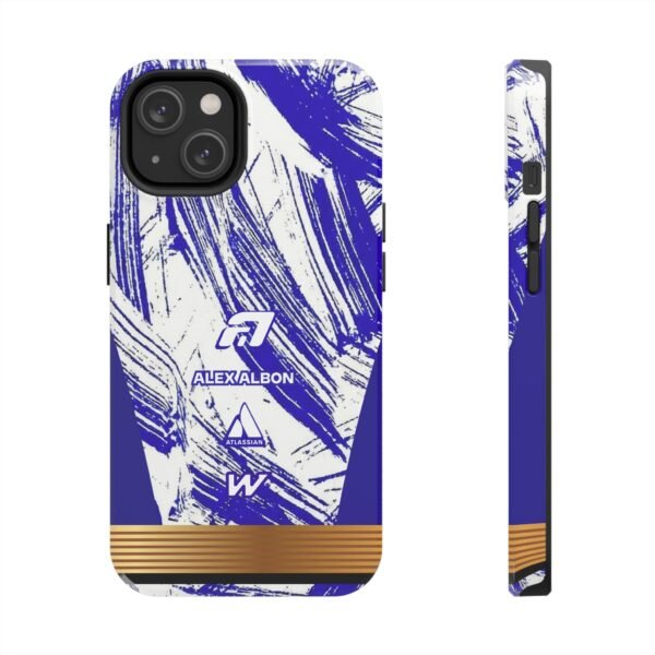 Front and Side, iPhone 14 (1) Alex Albon Williams F1 2026 Test Livery Inspired Phone Case