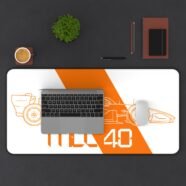 MCL40 Minimalist Blueprint Desk Mat