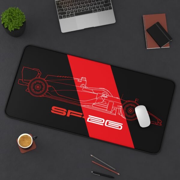Context 2 Minimalist black and red SF-26 blueprint desk mat
