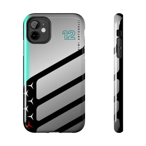 Front and Side, iPhone 11 (1) Kimi Antonelli KA12 Phone Case – 2026 Mercedes F1 Livery Inspired Design