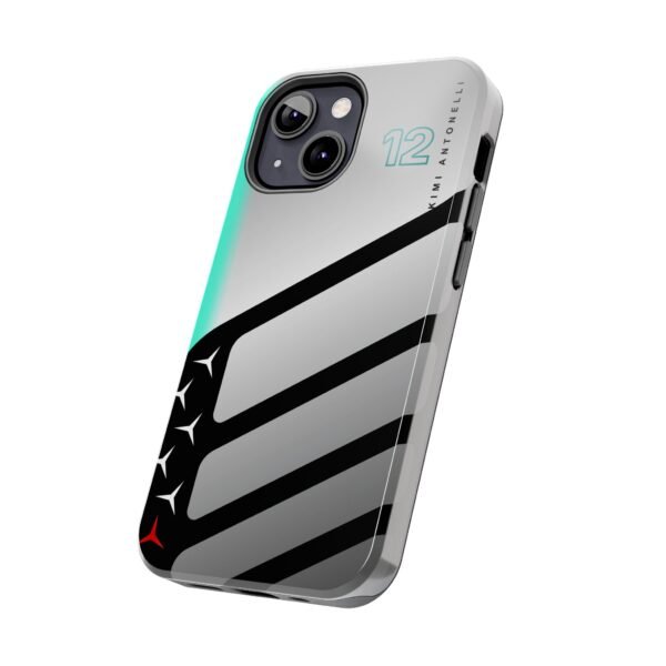 Side, iPhone 13 Mini (1) Kimi Antonelli KA12 Phone Case – 2026 Mercedes F1 Livery Inspired Design