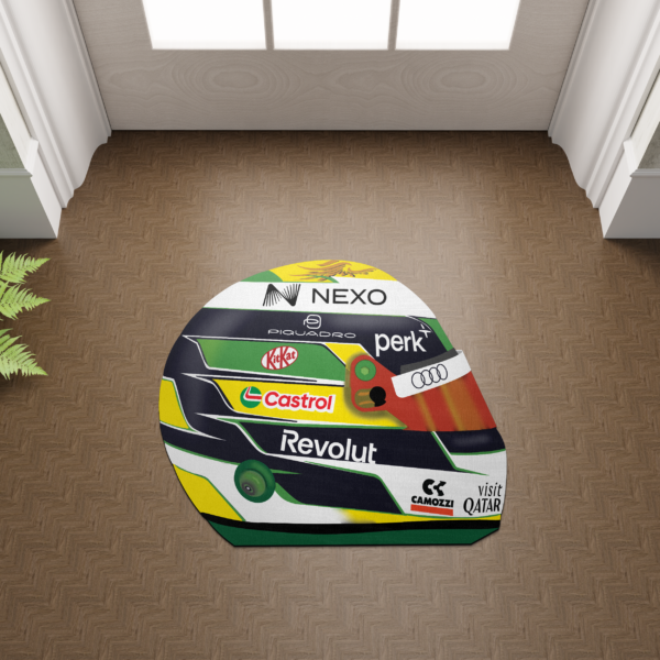 Custom Shaped Mat JFJDFJD Formula 1 2026 Drivers Helmet Shaped Rug | Floor Mat