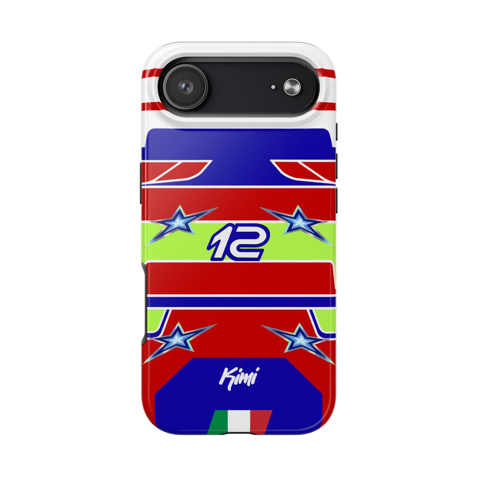 Front, iPhone 17 Air (18) Kimi Antonelli 12 F1 2026 Helmet inspired Phone Case