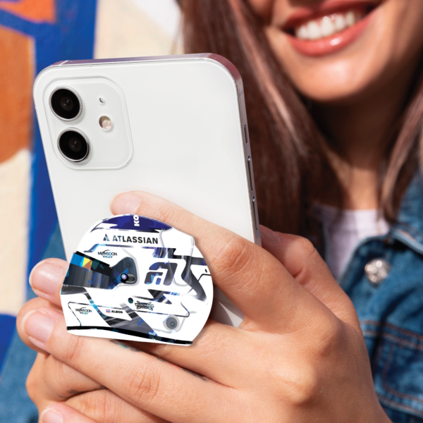 Mockup-Custom Shape Acrylic Phone Grip-Recovered-RecoveredALEX Alex Albon F1 2026 Helmet Design Phone Grip