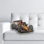 Oscar Piastri McLaren F1 car shaped plush pillow