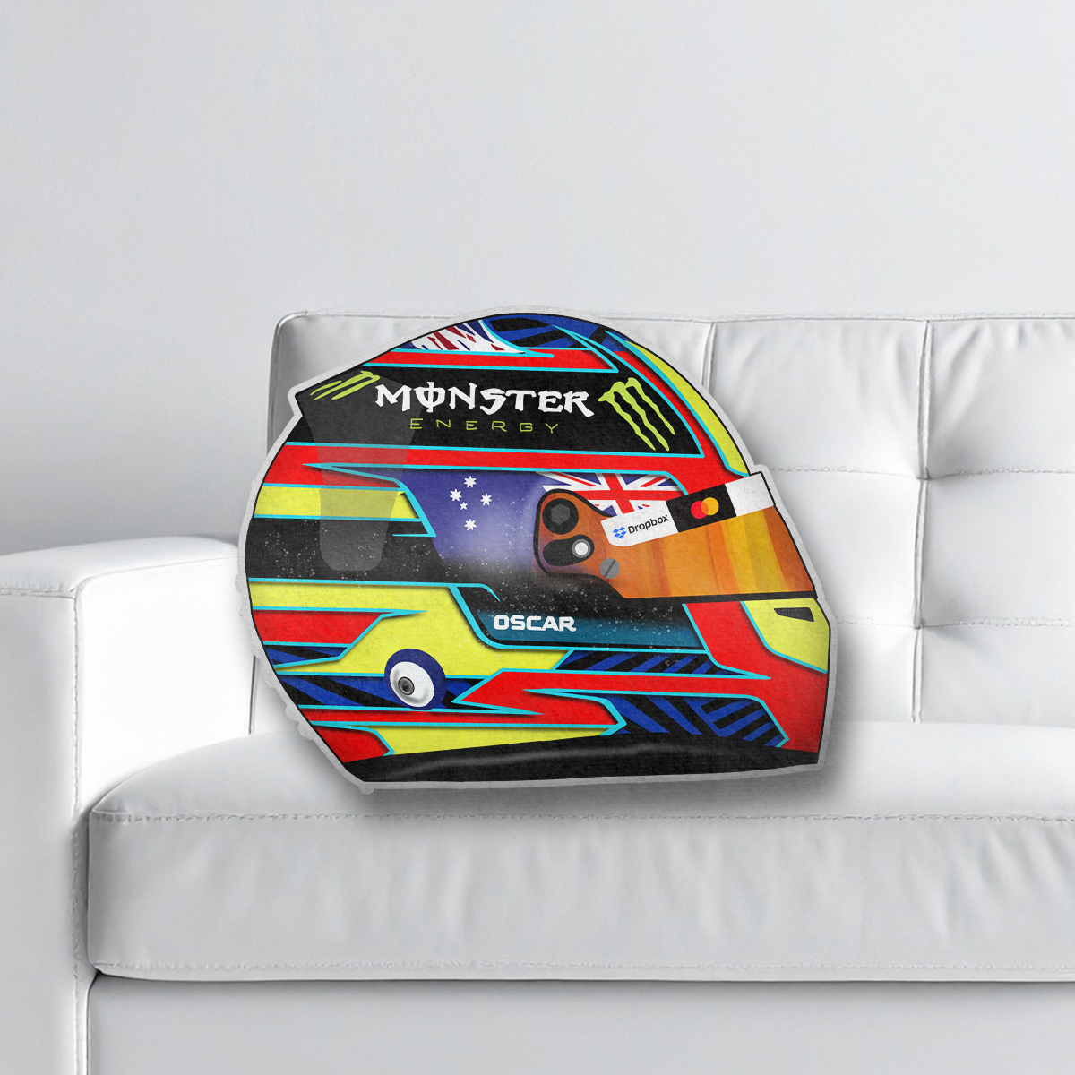 Oscar Pillow Side 3 Oscar Piastri F1 Pillow