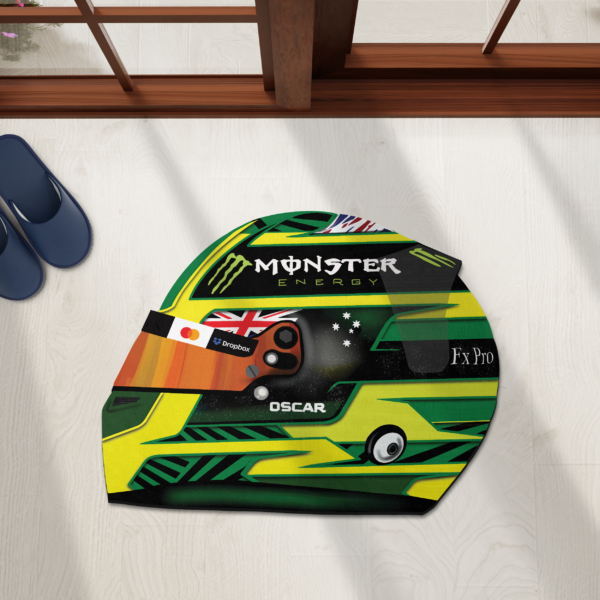 Oscar Side Floor Rug Aus 2 Formula 1 2026 Drivers Helmet Shaped Rug | Floor Mat