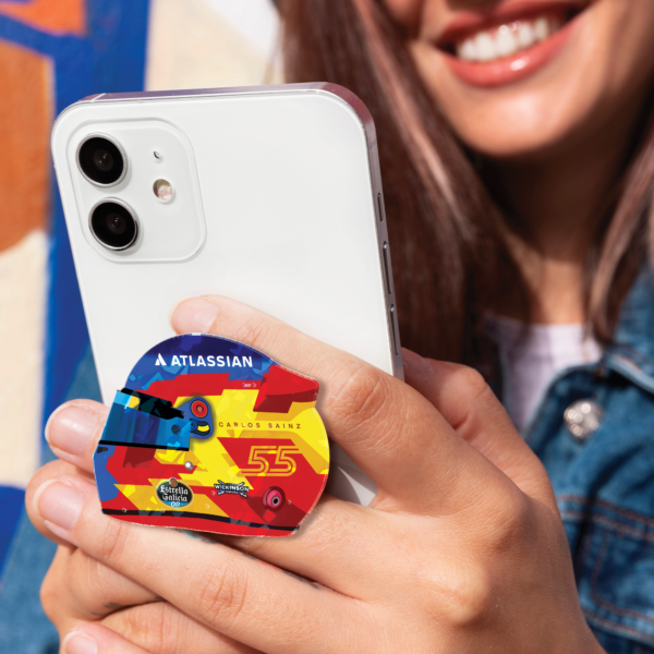 SFF Carlos Sainz F1 2026 Helmet Design Phone Grip