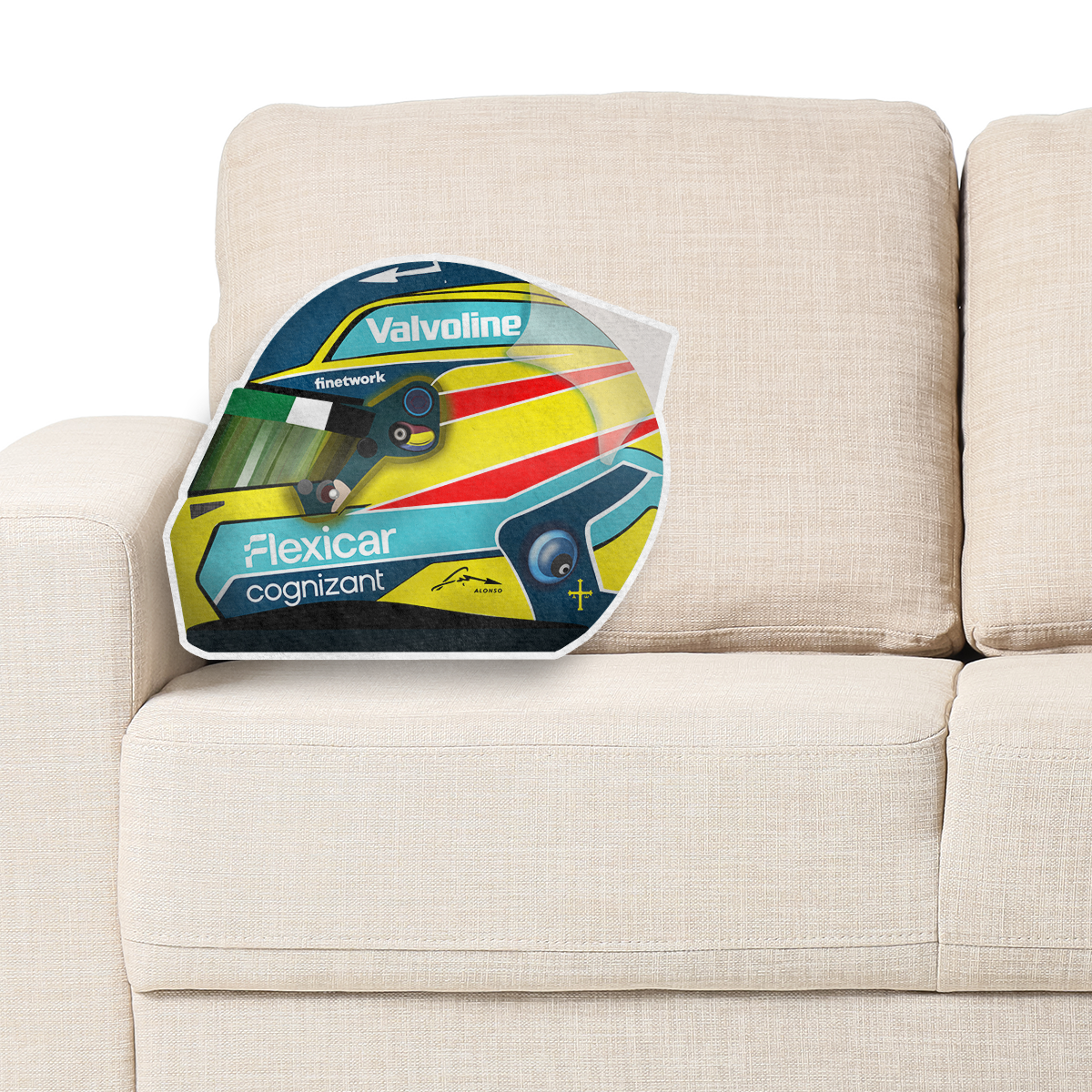 FEFRFR Fernando Alonso F1 Pillow