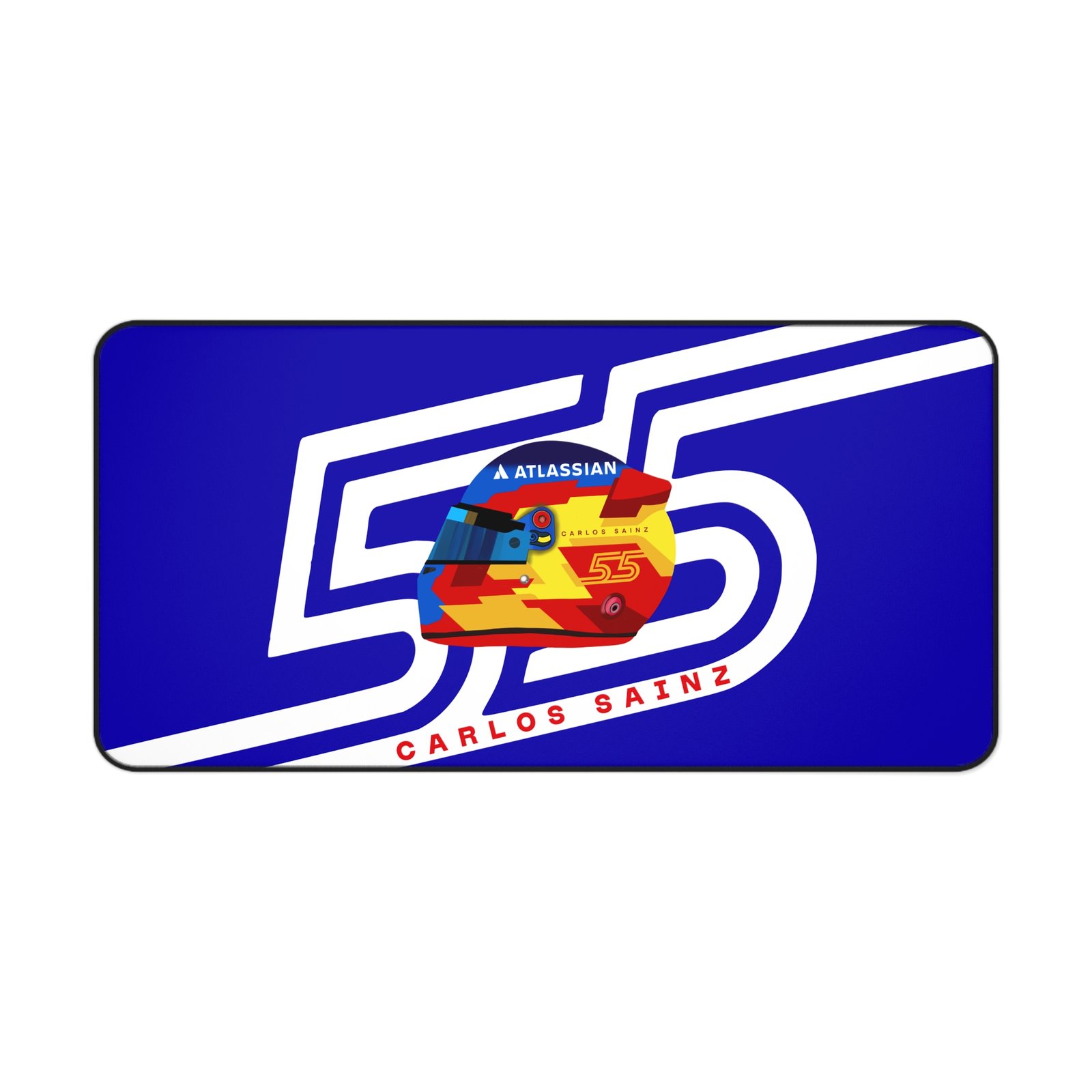 Front, 16_ x 32_ (6) Carlos Sainz F1 2026 Helmet Desk Mat