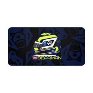 Ollie Bearman F1 2026 helmet desk mat flat lay and Non slip