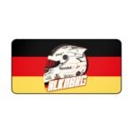 Front, 16_ x 32_ (1) Nico Hulkenberg F1 2026 Helmet Desk Mat | German Flag Formula Racing Mouse Pad