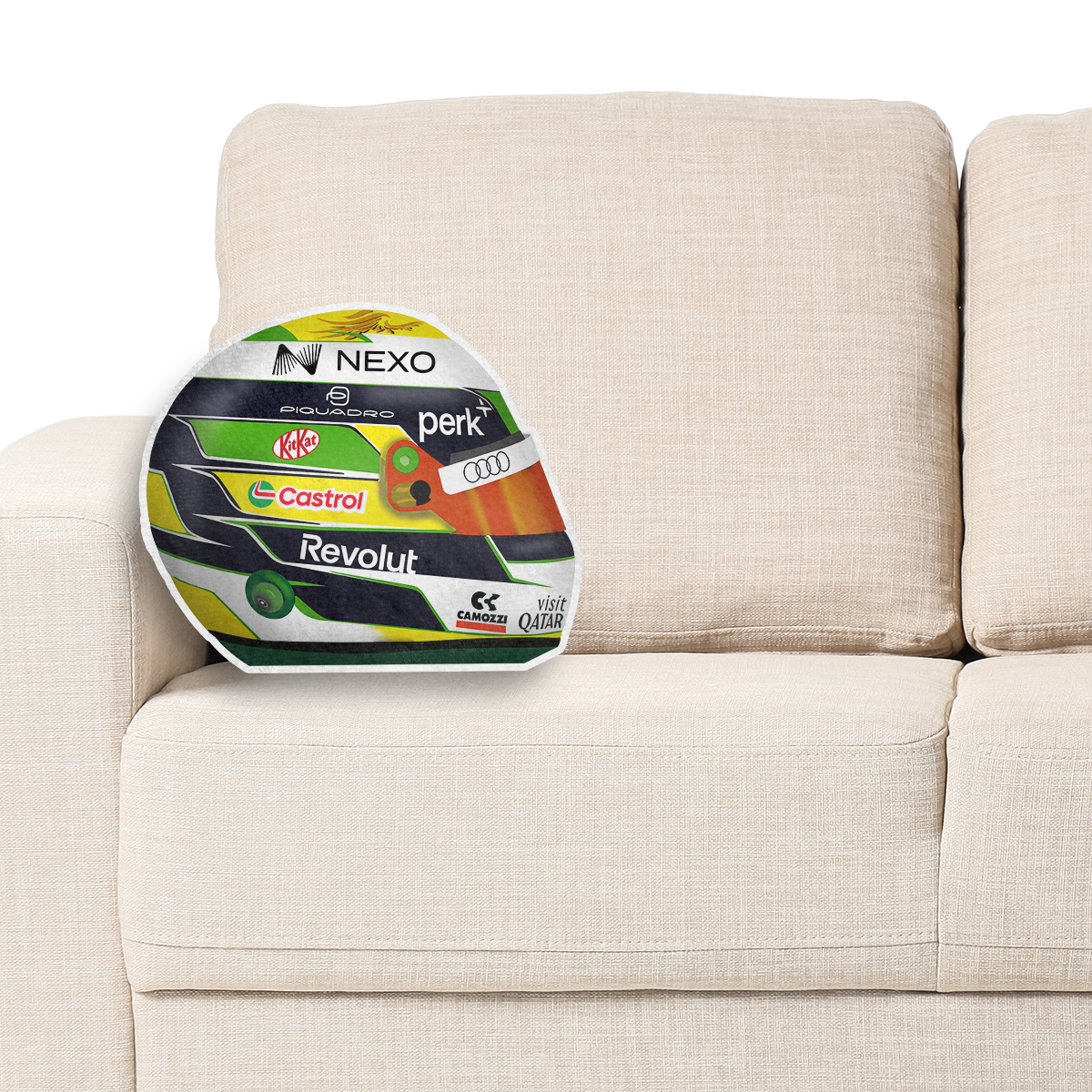 PINK2 Gabriel Bortoleto F1 Pillow