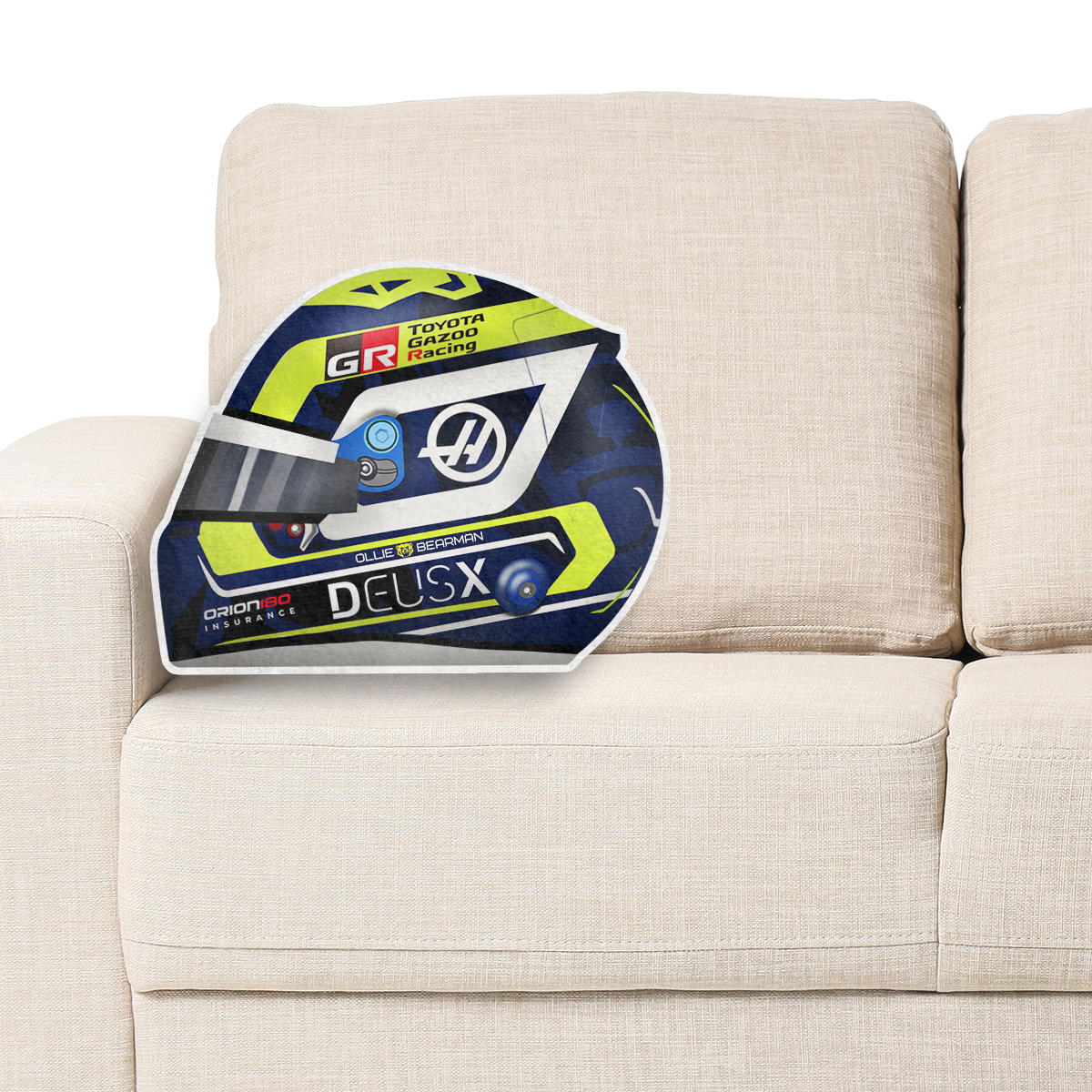 Petpillow Mockup_Edited Ollie Bearman F1 Pillow