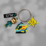 Fernando Alonso F1 2026 5 Charms Keychain
