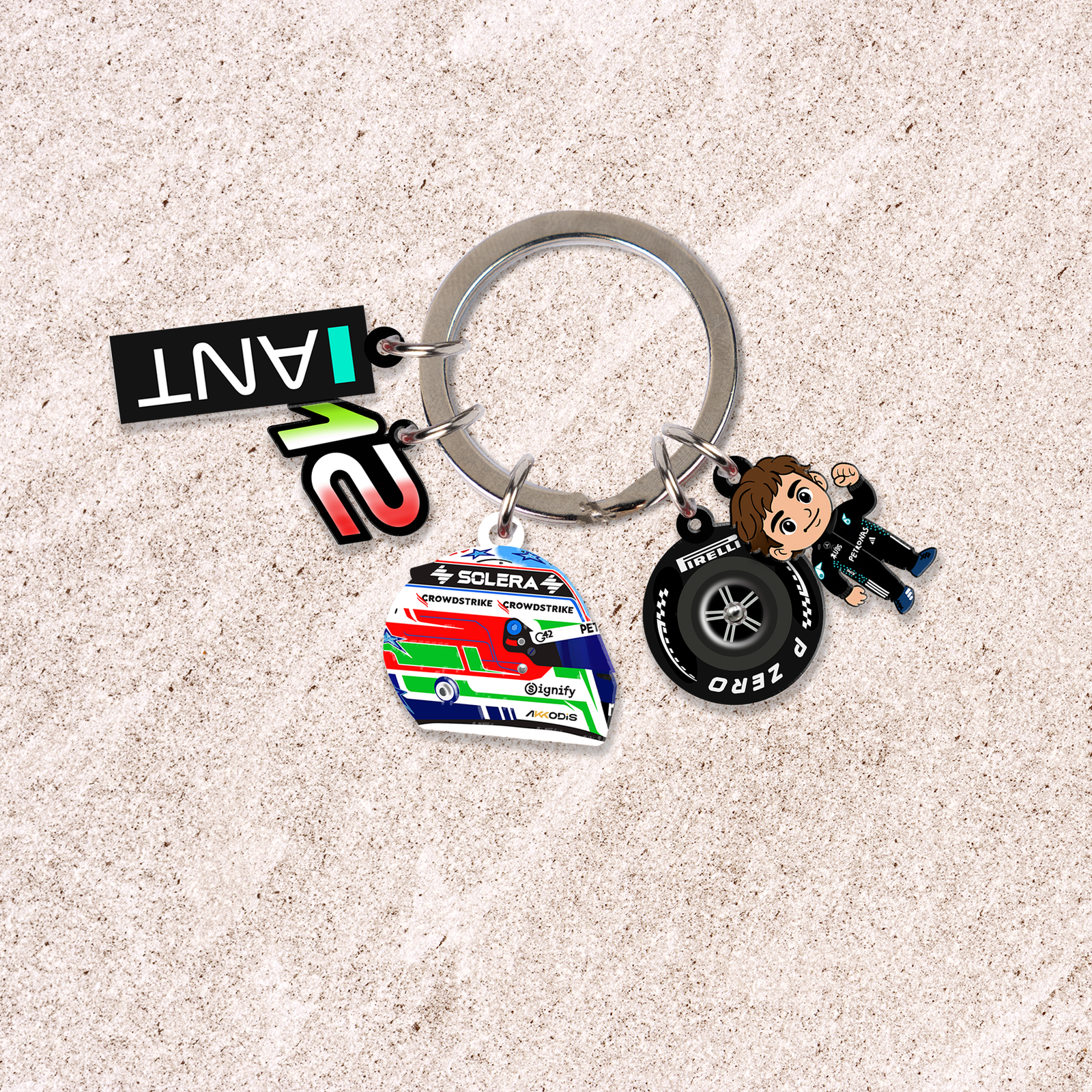 FEFEEG Kimi Antonelli F1 2026 5 Charms Keychain