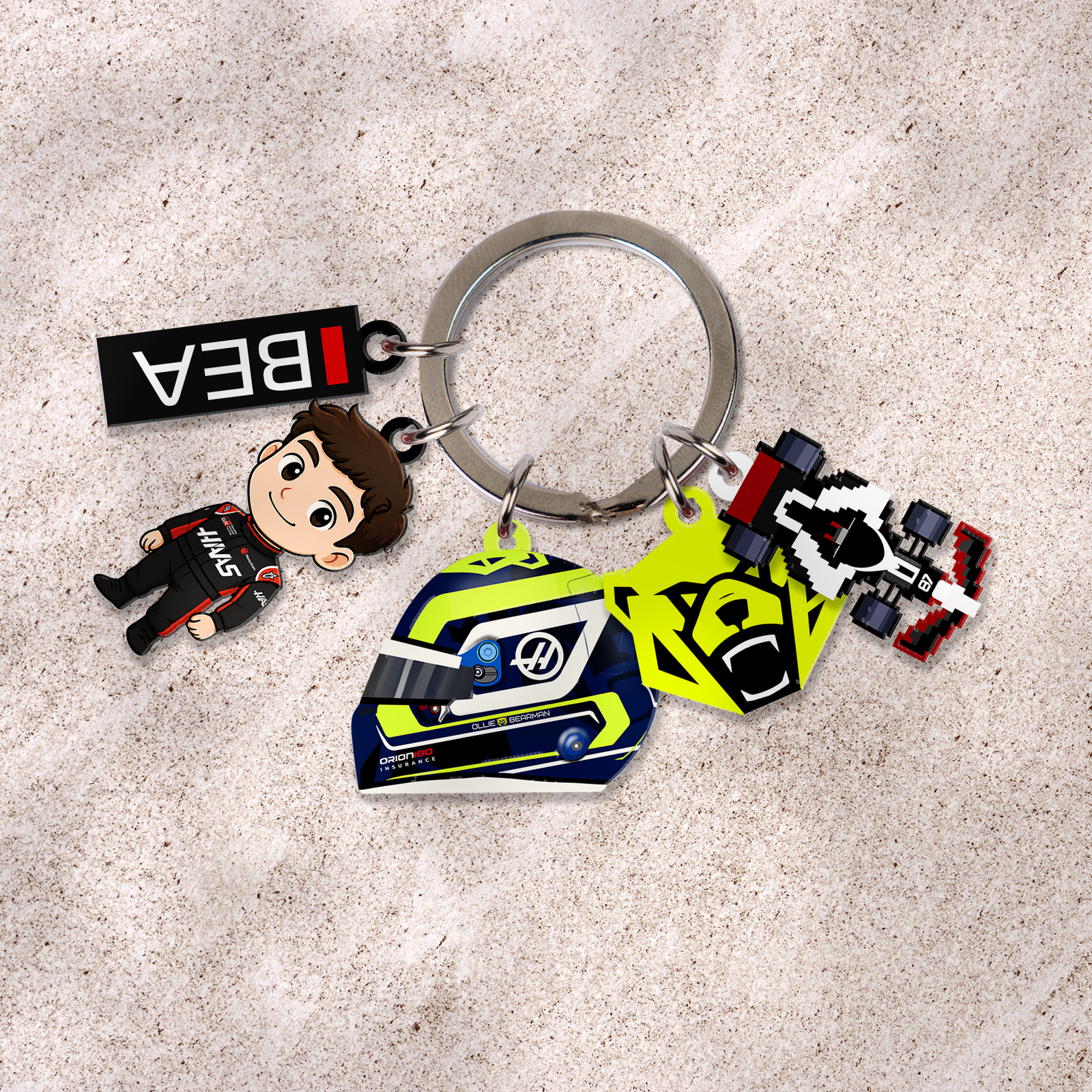 FEFRG Ollie Bearman F1 2026 5 Charms Keychain