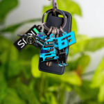 George Russell F1 5 Charms Keychain
