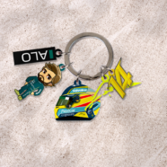 Fernando Alonso F1 2026 5 Charms Keychain