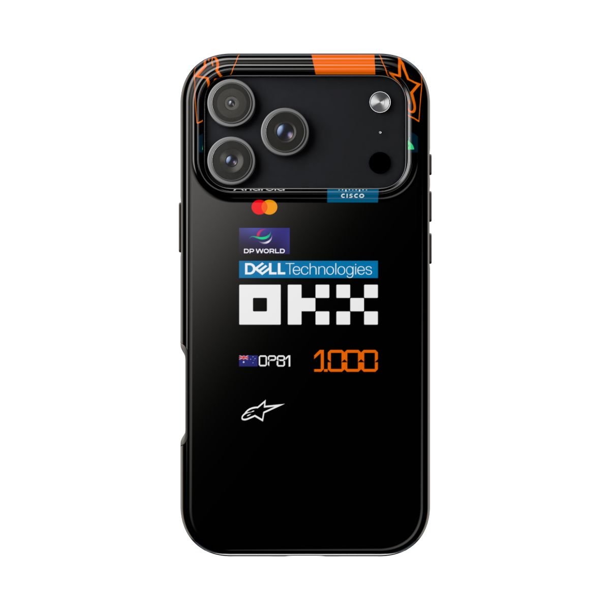 Oscar Piastri McLaren F1 Monaco GP 2026 phone case — 1000th race race-suit design for iPhone and Samsung