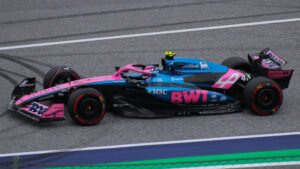 Franco Colapinto driving the Alpine A525 at the 2025 Austrian Grand Prix