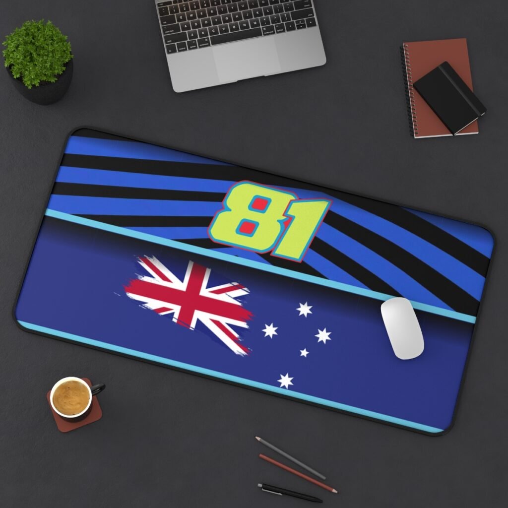 Oscar Piastri desk mat - Lifestyle Shot 3