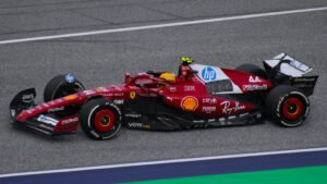 Lewis Hamilton driving the Ferrari SF-25 at the 2025 Austrian Grand Prix at the Red Bull Ring