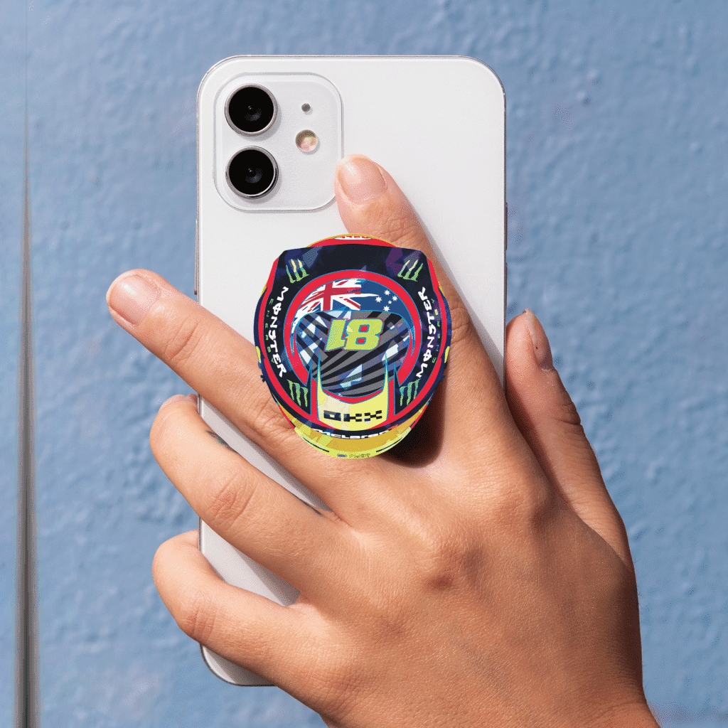 Oscar Piastri Top Helmet 2025 Phone Grip F1 inspired design